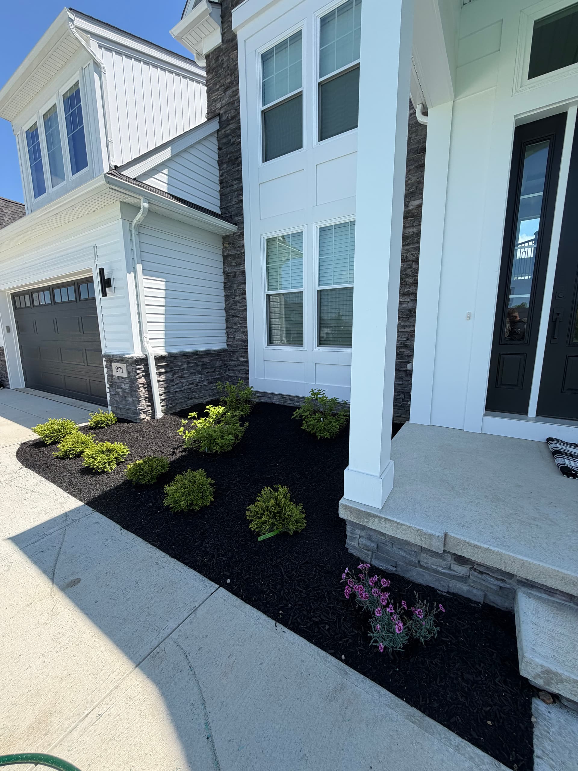Gallery photos for New Construction Hydroseed and Flower Bed Install Done Right: Image #1
