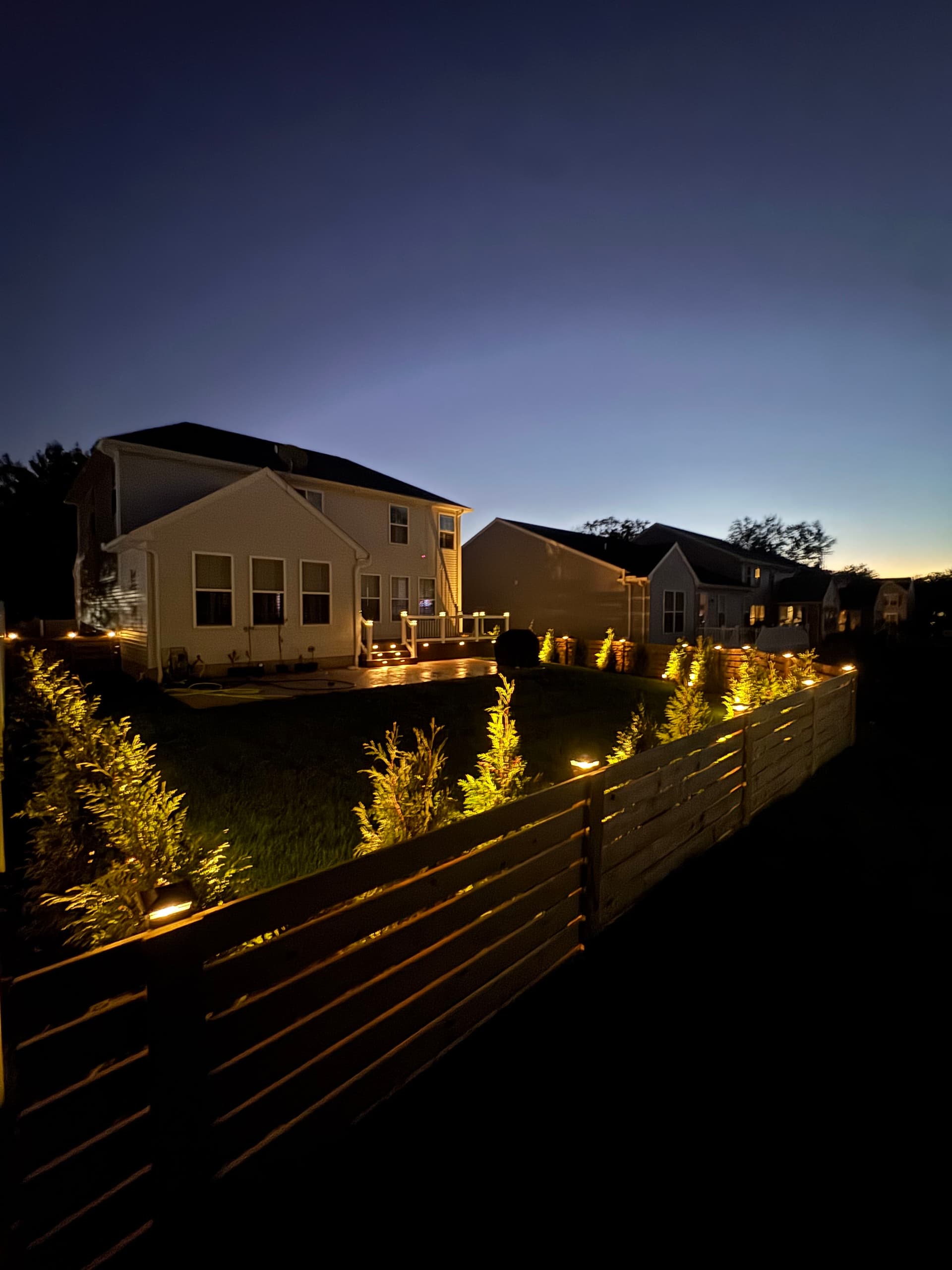 Gallery photos for Full Front and Backyard Overhaul With Sod, Patio, Fence and Lighting: Image #7