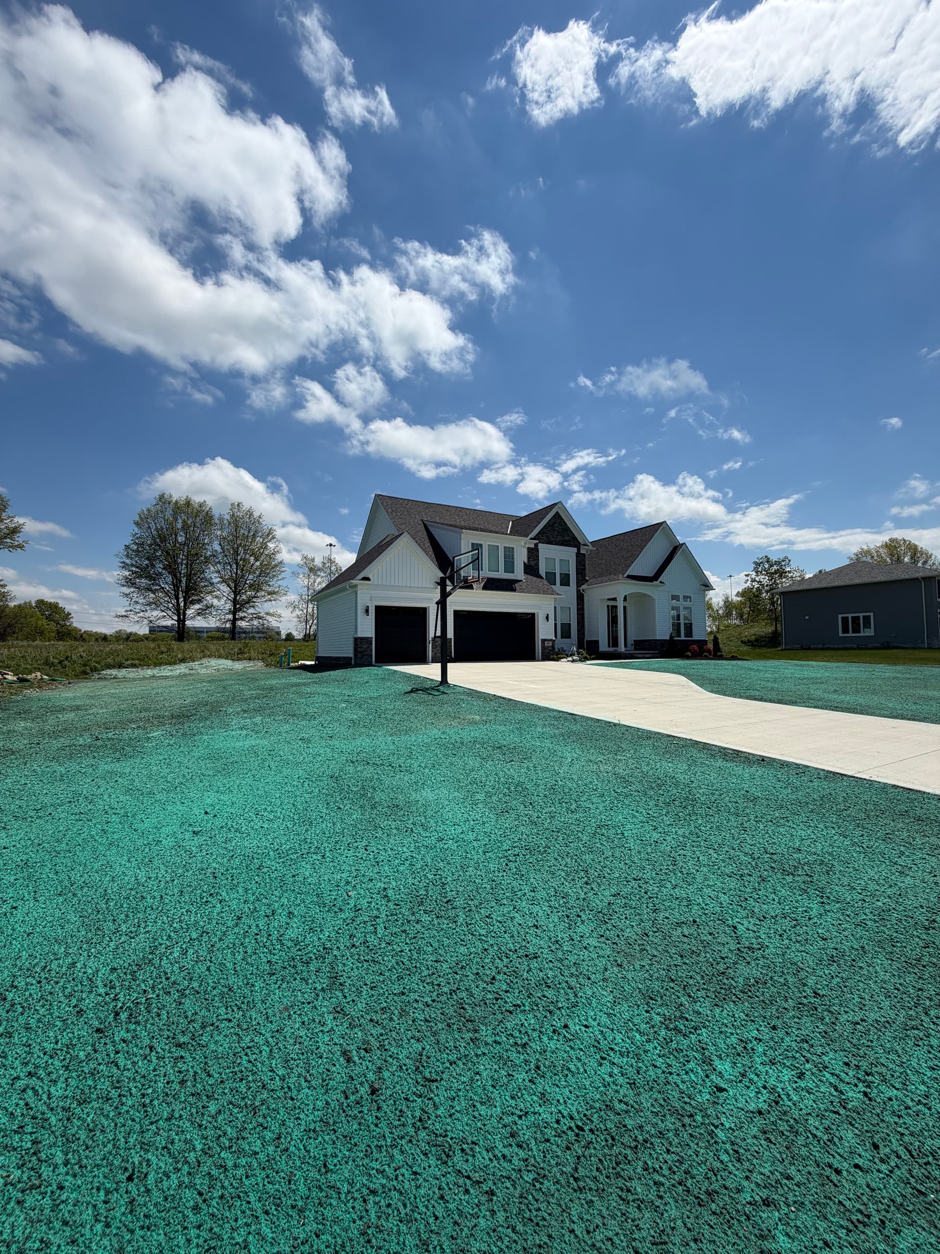 Gallery photos for New Construction Hydroseed and Flower Bed Install Done Right: Image #2